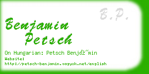 benjamin petsch business card